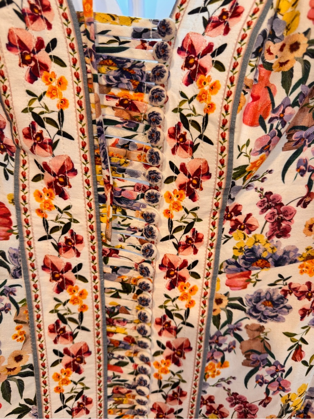 FARM Rio White Mini Dress with Multicolor Floral Embroidery - Picture 2 of 5